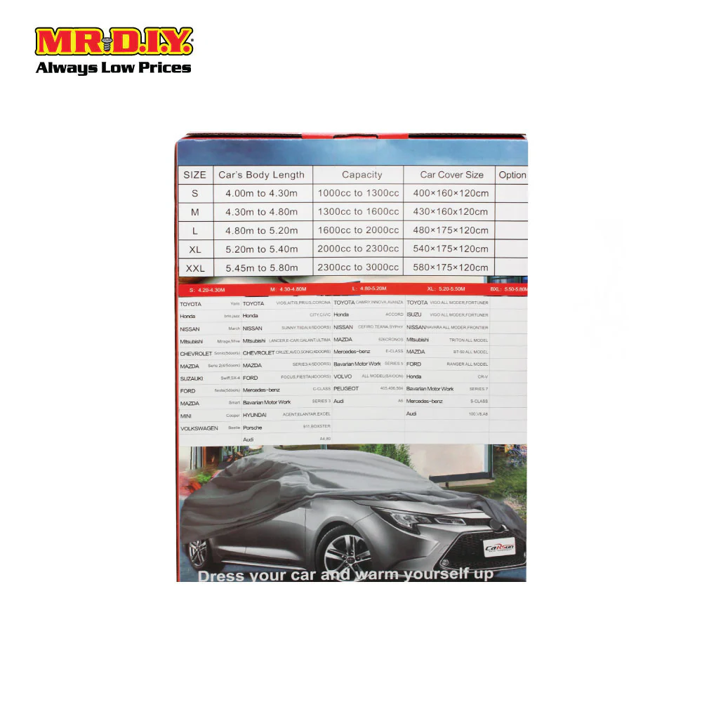CARSUN Car Cover PE 580x 175 x120CM (XXL) - Image 2