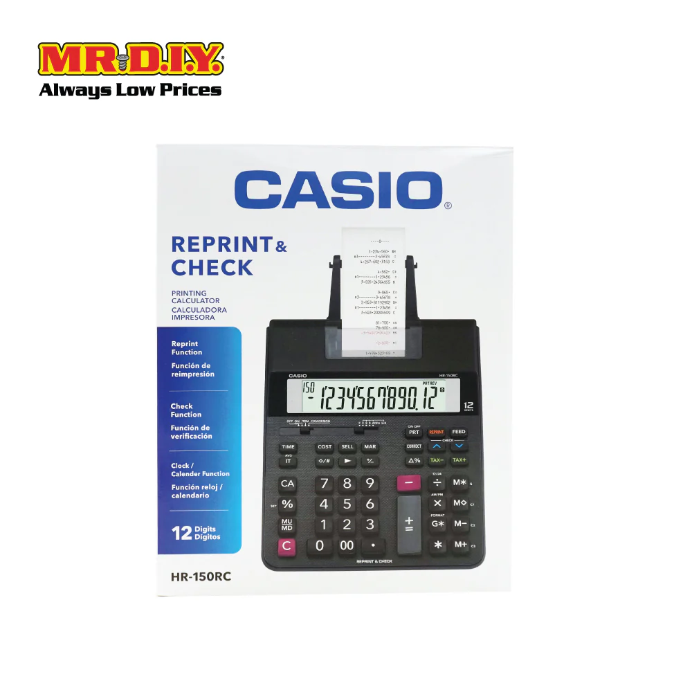 CASIO Printing Calculator HR-150RC - Image 3
