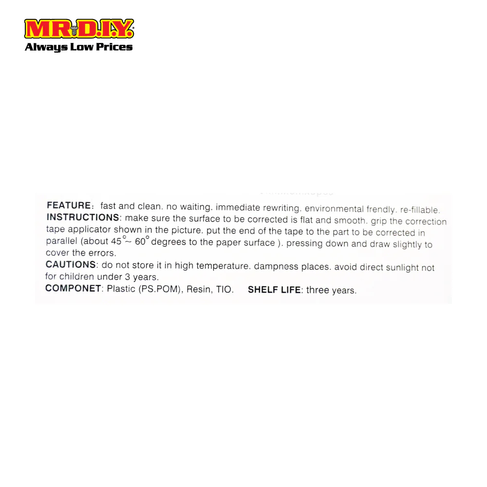 (MR.DIY) Affordable Jumbo Correction Tape - MR4965 Set (3pcs) - Image 4