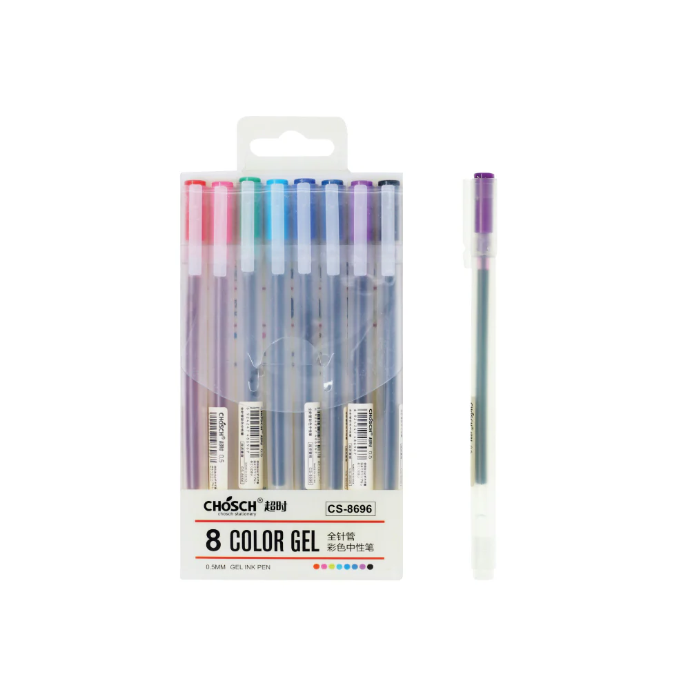 (MR.DIY) Chosch Color Gel Ink Pen 0.5mm Set (8pcs) - Image 4