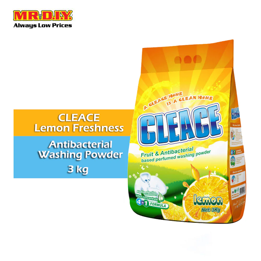 CLEACE Lemon Freshness Antibacterial Washing Powder (3kg) - Image 2