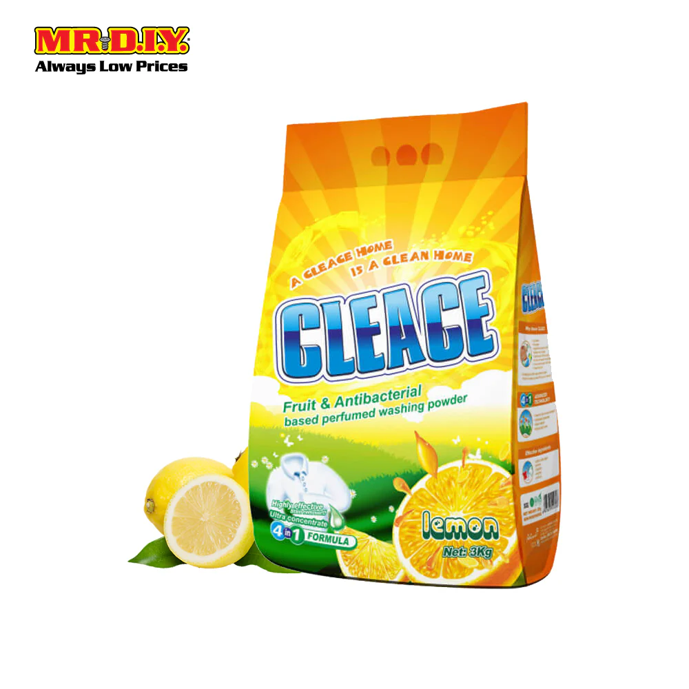 CLEACE Lemon Freshness Antibacterial Washing Powder (3kg) - Image 3