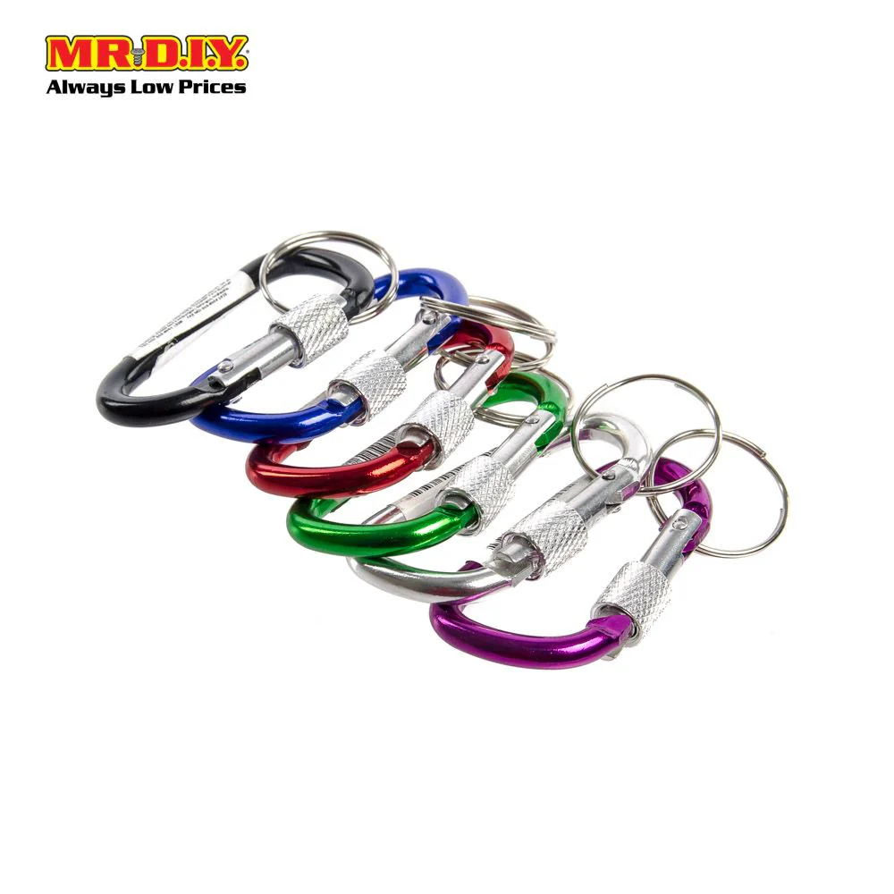 (MR.DIY) Lockable Carabiner D-Shape Aluminium Clip Snap Spring Fast Link Hook Buckle (5.5cm) - Image 3
