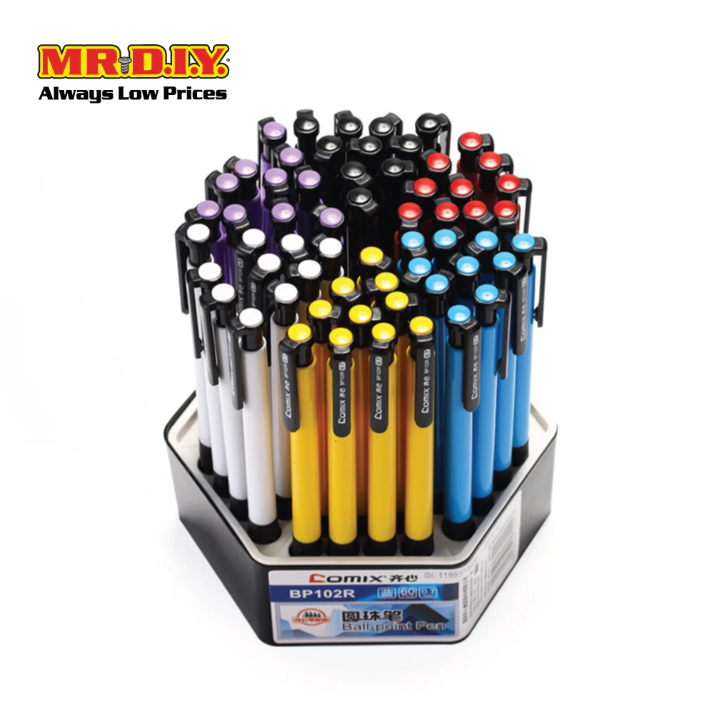 COMIX 0.7 Ball Pen Blue (60 pieces) - Image 4