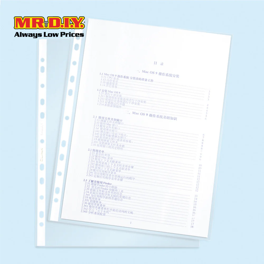 COMIX A4 Clear Sheet With 11 Holes (100 pieces) - Image 3
