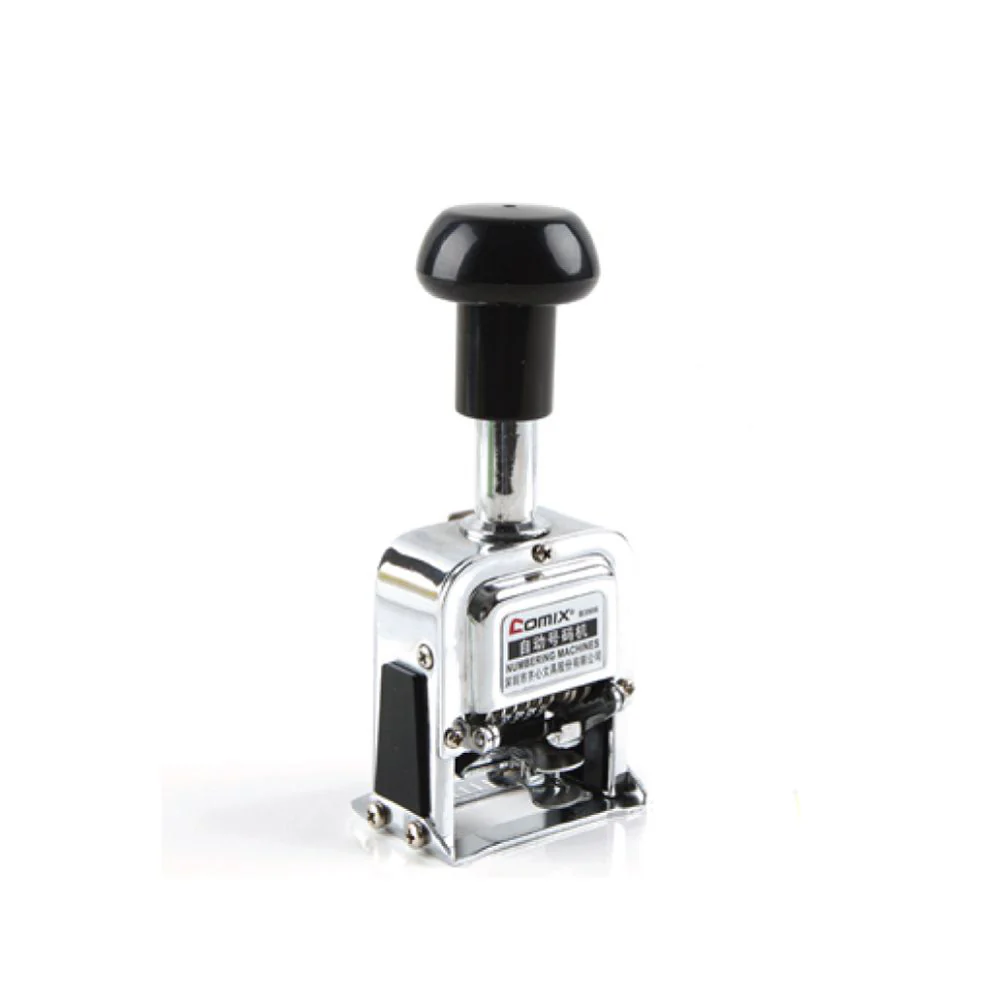 COMIX 6-Digit Numbering Portable Steel Hand Stamp Machine B3906 (63 X 54 X 140mm) - Image 4