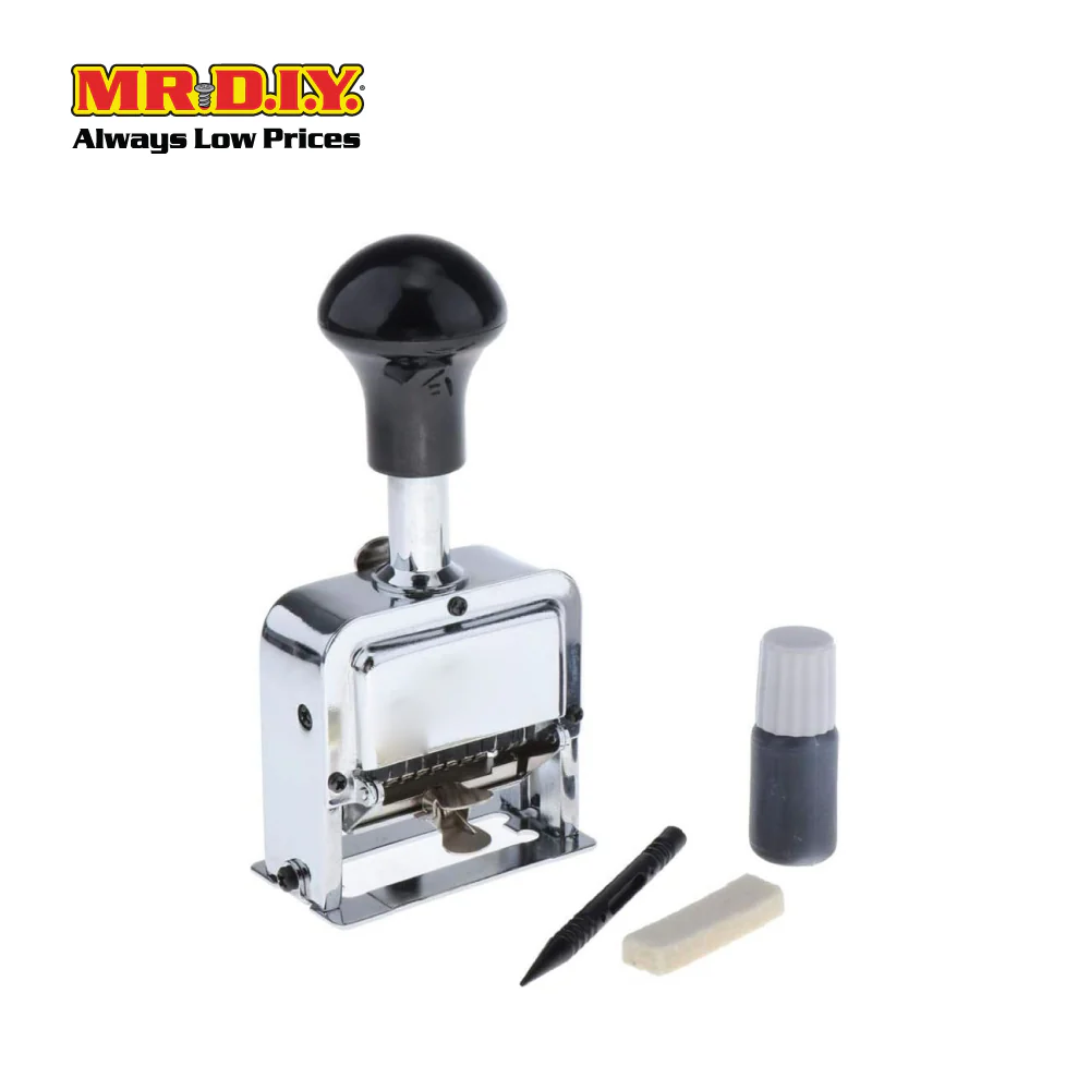 COMIX 6-Digit Numbering Portable Steel Hand Stamp Machine B3906 (63 X 54 X 140mm) - Image 5