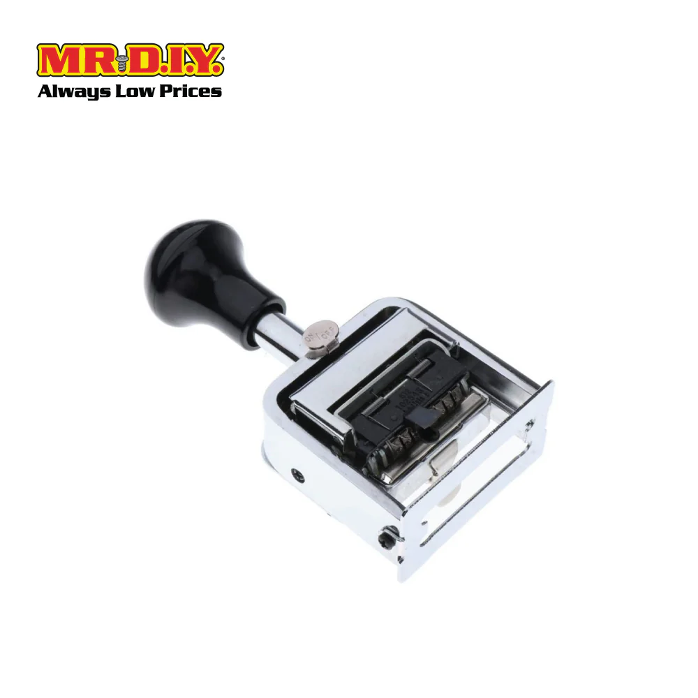 COMIX 6-Digit Numbering Portable Steel Hand Stamp Machine B3906 (63 X 54 X 140mm) - Image 6