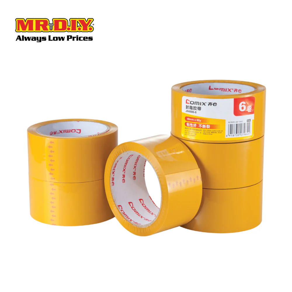 COMIX BOPP Tape (6 pieces)(4.8cm x 54m) - Image 2