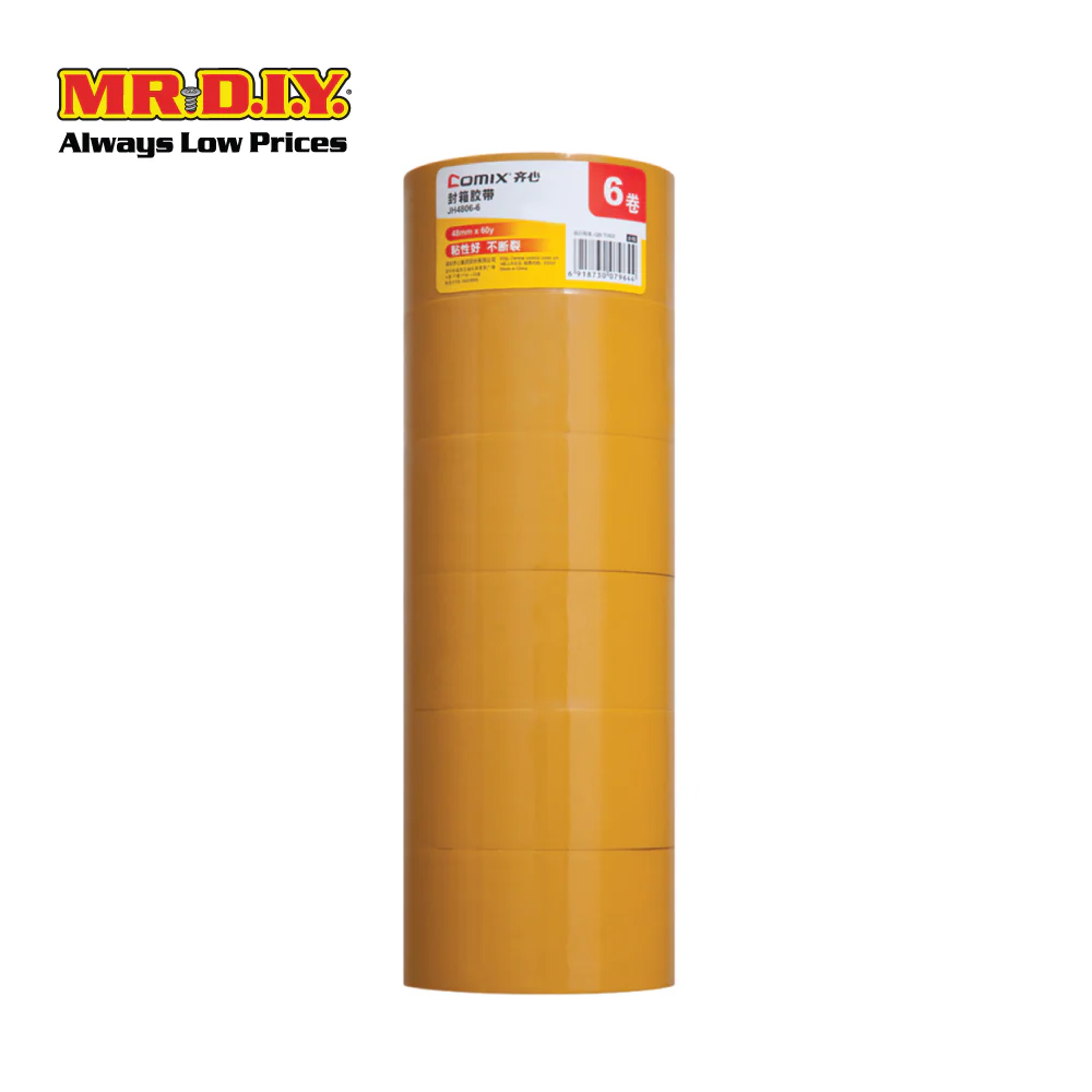 COMIX BOPP Tape (6 pieces)(4.8cm x 54m) - Image 3