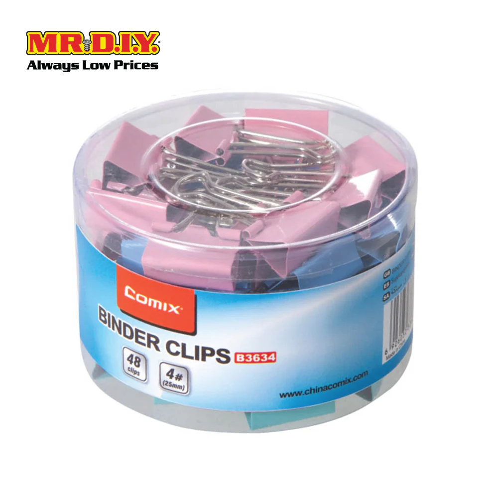 COMIX Color Binder Clip (48 pieces)(25mm) - Image 3