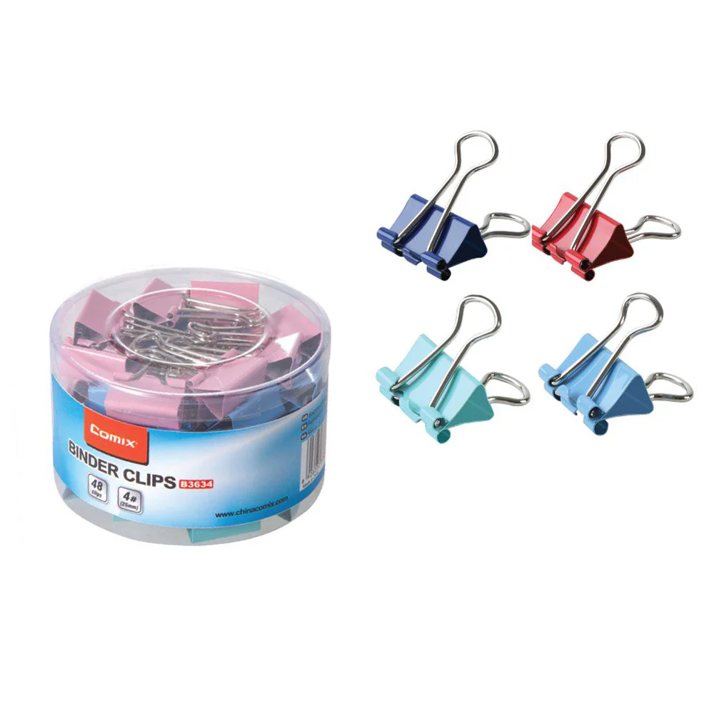 COMIX Color Binder Clip (48 pieces)(25mm) - Image 4