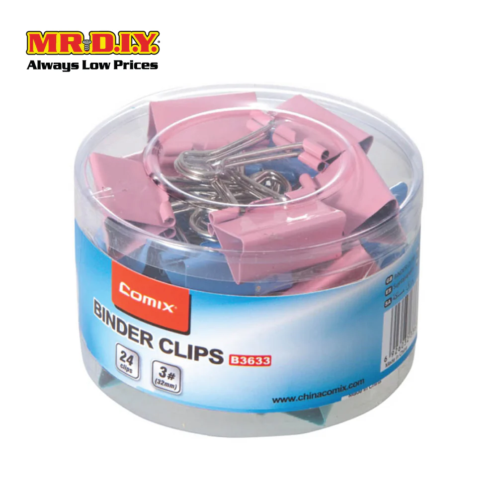 COMIX Color Binder Clips (24 pieces)(32mm) - Image 3