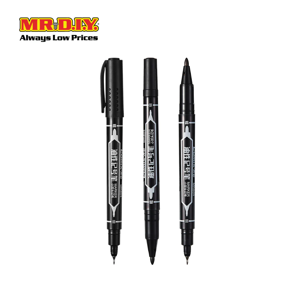 COMIX Marker Pen Black (12 pieces)(0.5-1.5mm) - Image 2