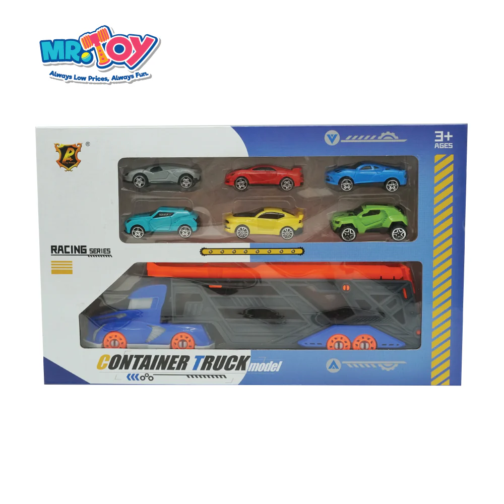 (MR.DIY) Container Truck with 6pcs Cars - Image 2
