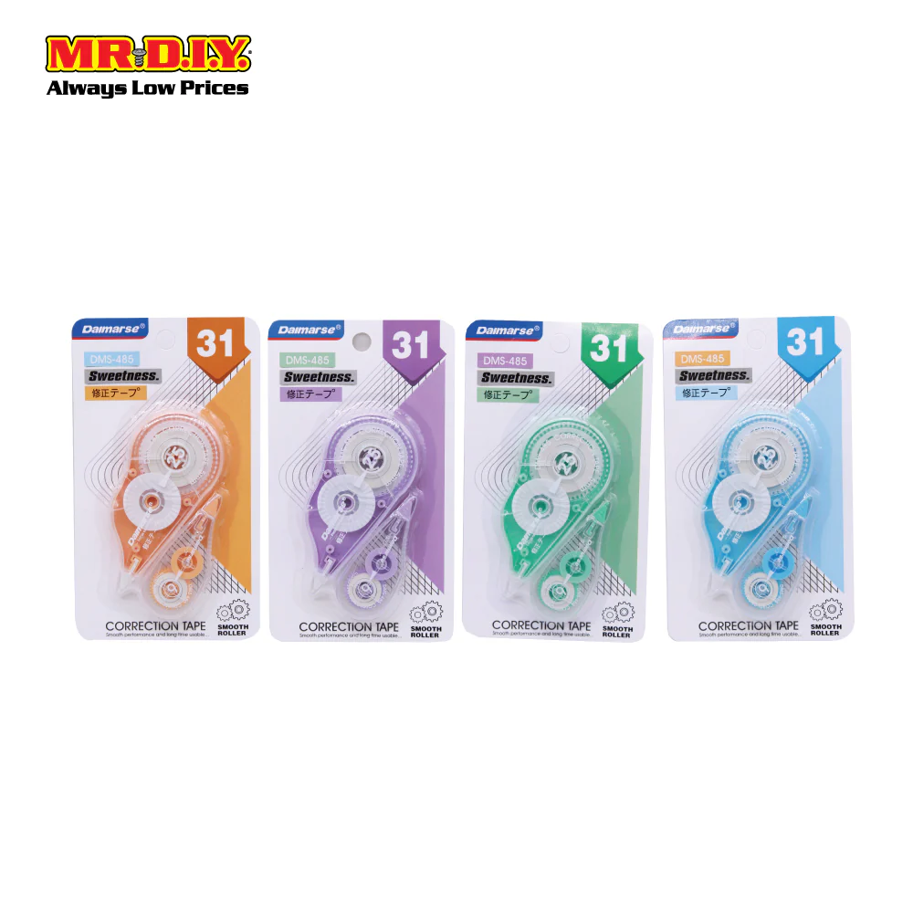 (MR.DIY) DAIMARSE Smooth Roller Correction Tape - DMS-486 (1 + 1 Jumbo & Mini Set) - Image 2