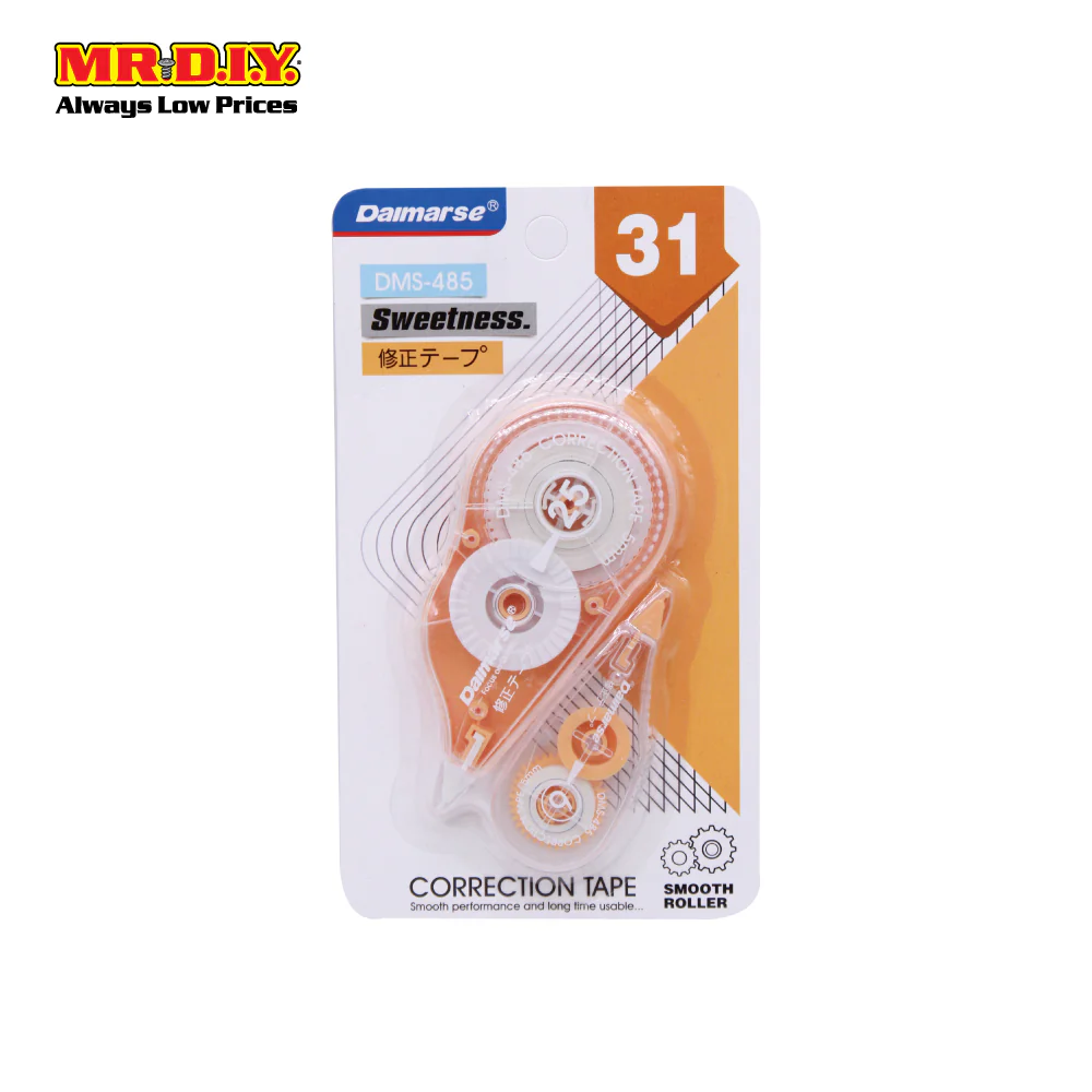 (MR.DIY) DAIMARSE Smooth Roller Correction Tape - DMS-486 (1 + 1 Jumbo & Mini Set) - Image 4