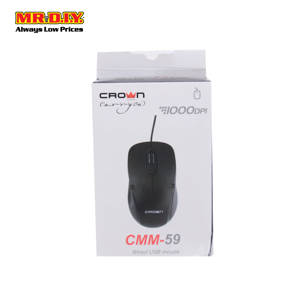 CROWN Wired USB Mouse CMM-59 1000DPI - Image 2