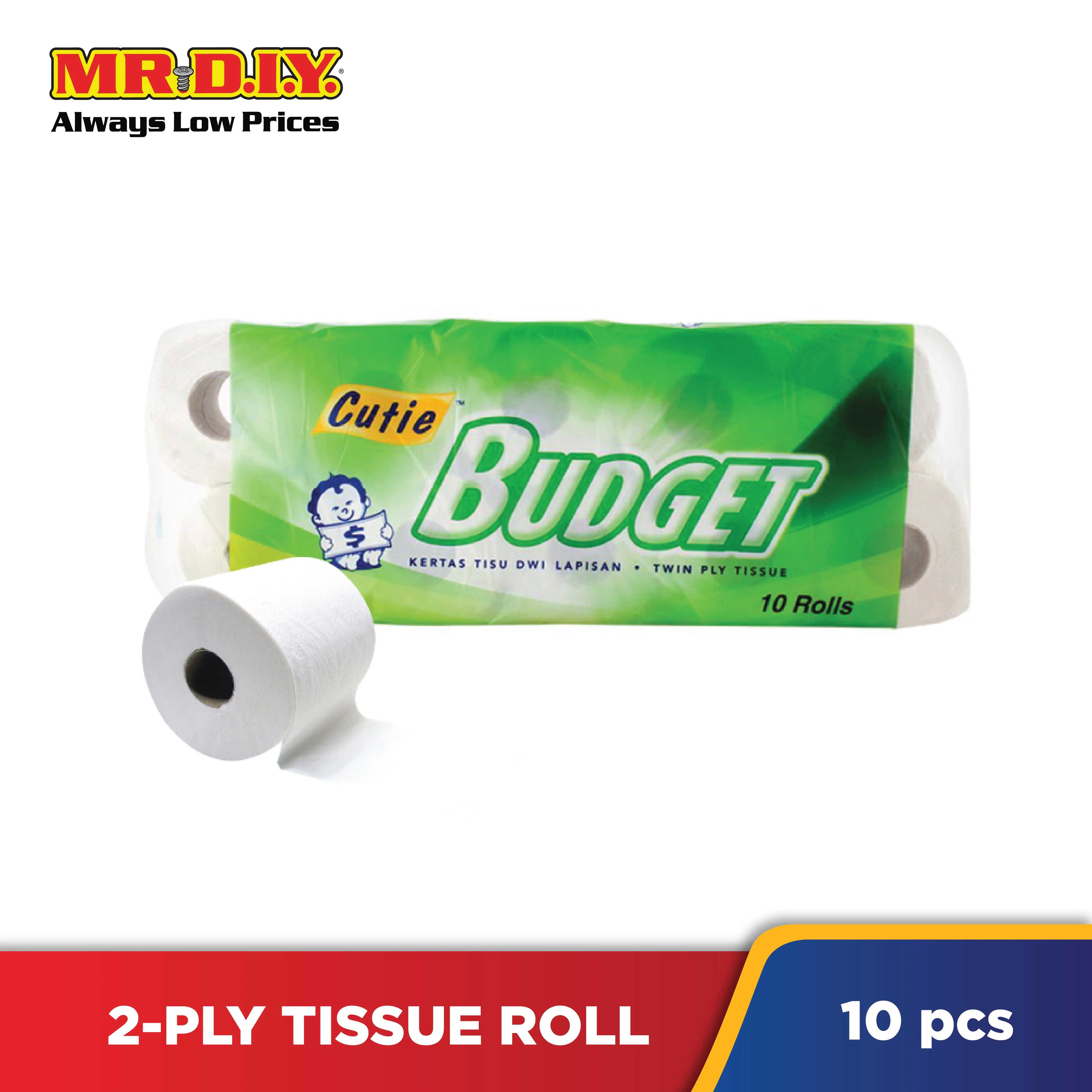 CUTIE 2-Ply Budget Toilet Roll Tissue (10pcs) - Image 2