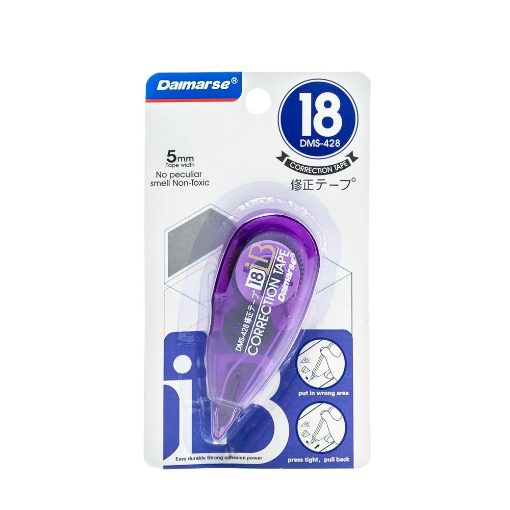 (MR.DIY) DAIMARSE Jumbo Strong Adhesion Non-Toxic Correction Tape - DMS428 [18m] (0.5mm) - Image 6