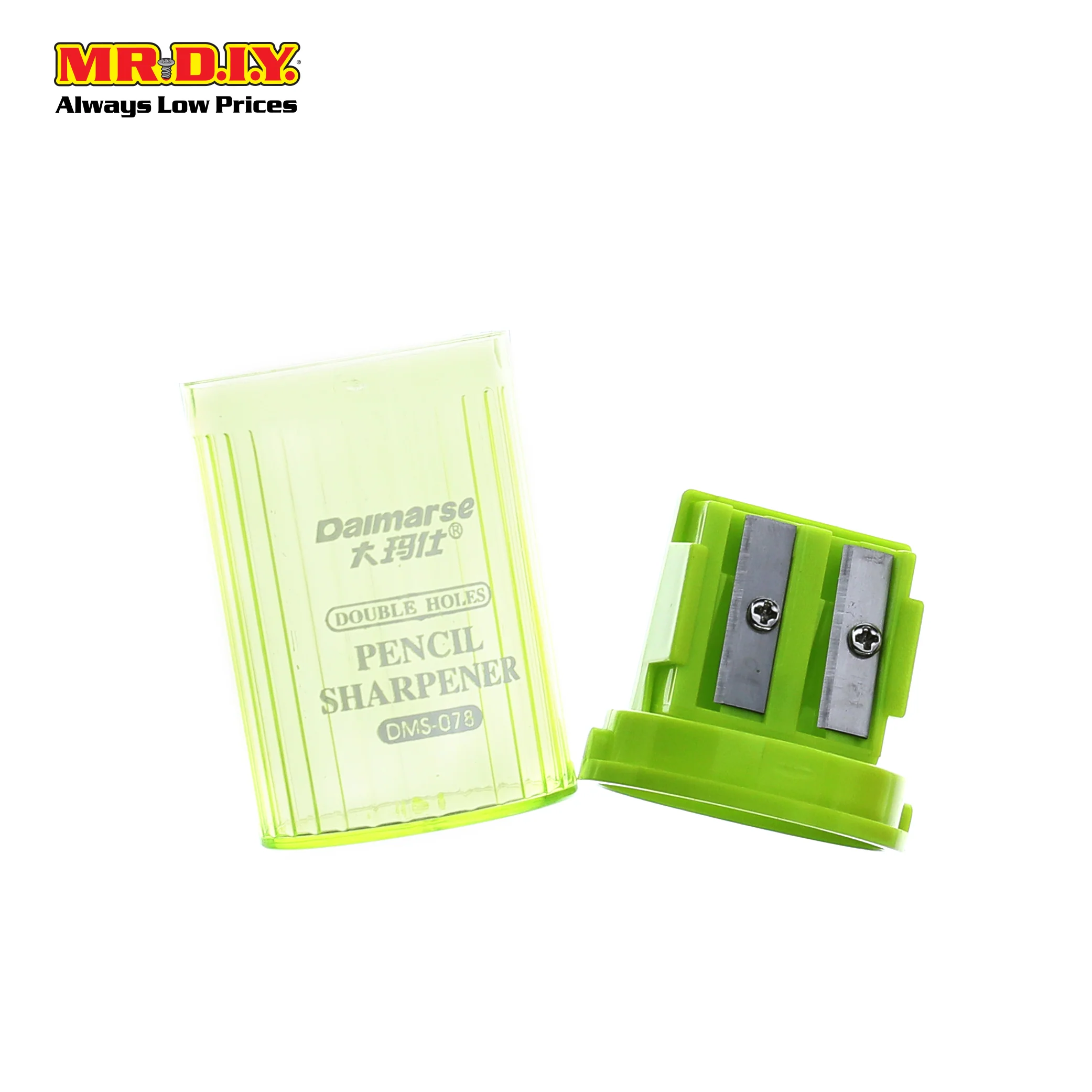 (MR.DIY) DAMAISEE Double Hole Manual Pencil Sharpener (2pcs) - Image 2