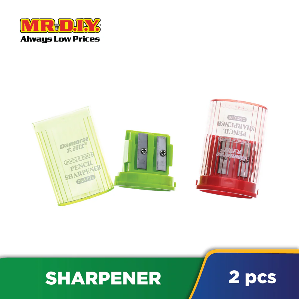(MR.DIY) DAMAISEE Double Hole Manual Pencil Sharpener (2pcs) - Image 4