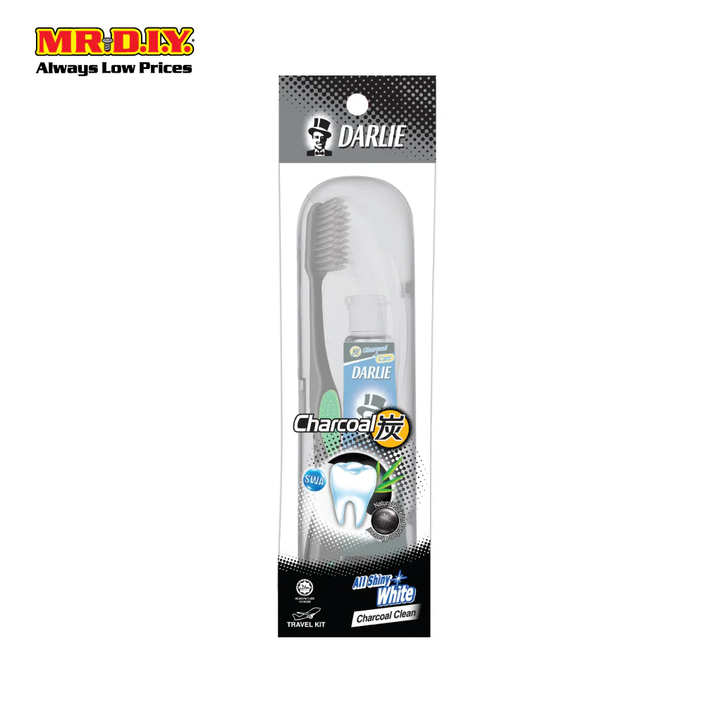 (MR.DIY) DARLIE All Shiny White Charcoal Travel Kit (40g) - Image 4