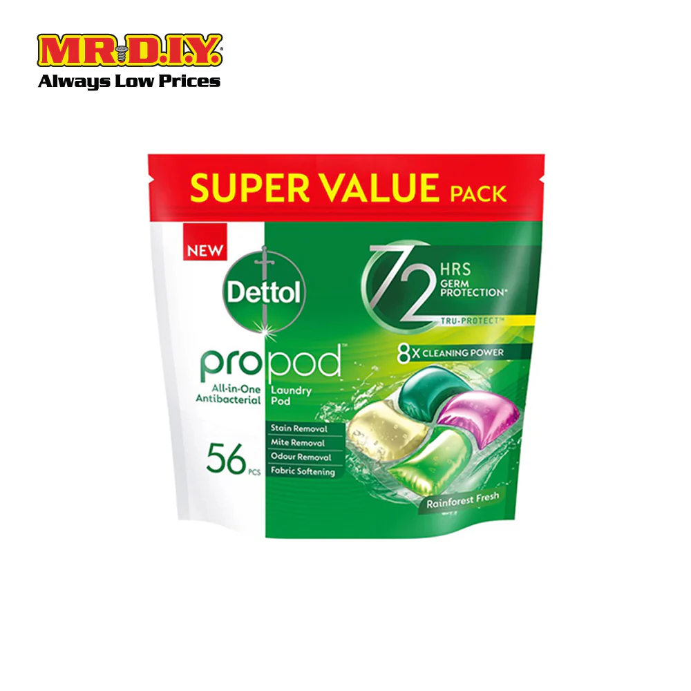 DETTOL All-in-One Antibacterial Laundry Pro Pod (56 pcs) - Image 6