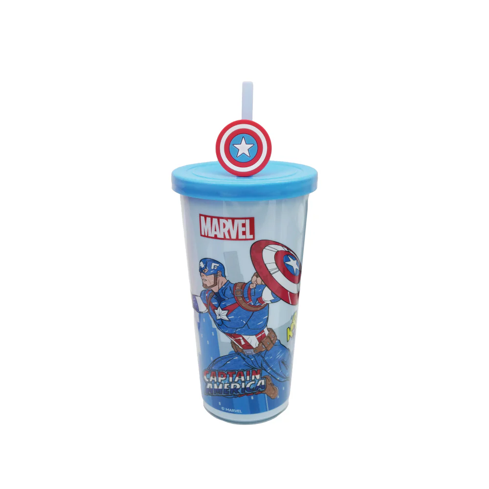 MARVEL Captain America Straw Cup (700ml) - Image 5