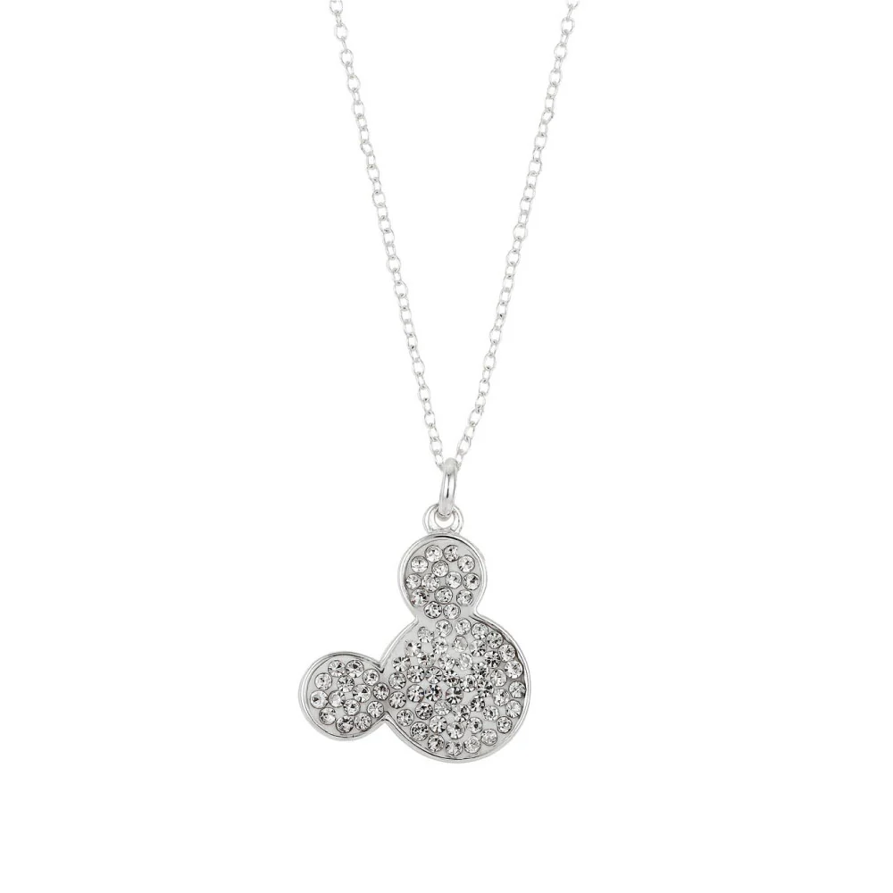 Disney Mickey Mouse Necklace Sparkling Silver Cute Pendant Jewelry JOJO22052204 - Image 3