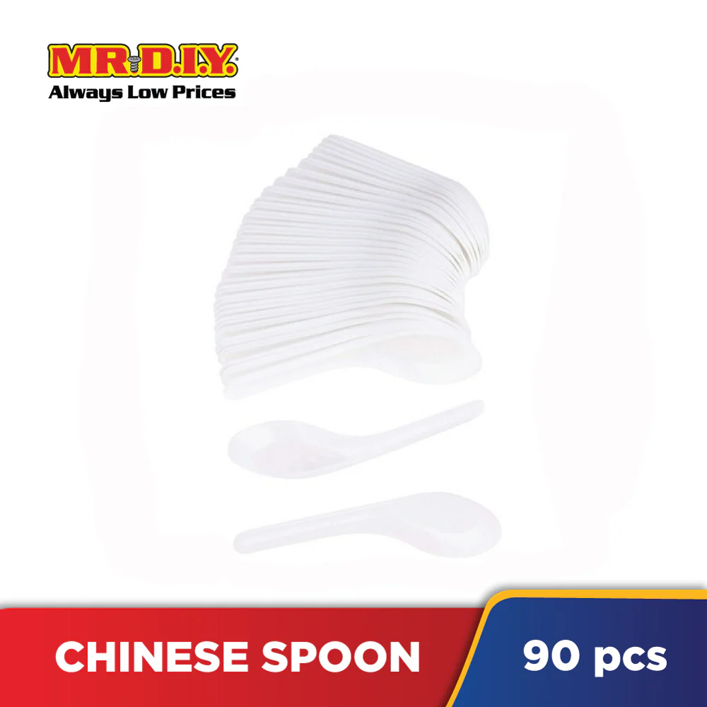 Disposable Plastic Chinese Spoon (90 pieces) - Image 3