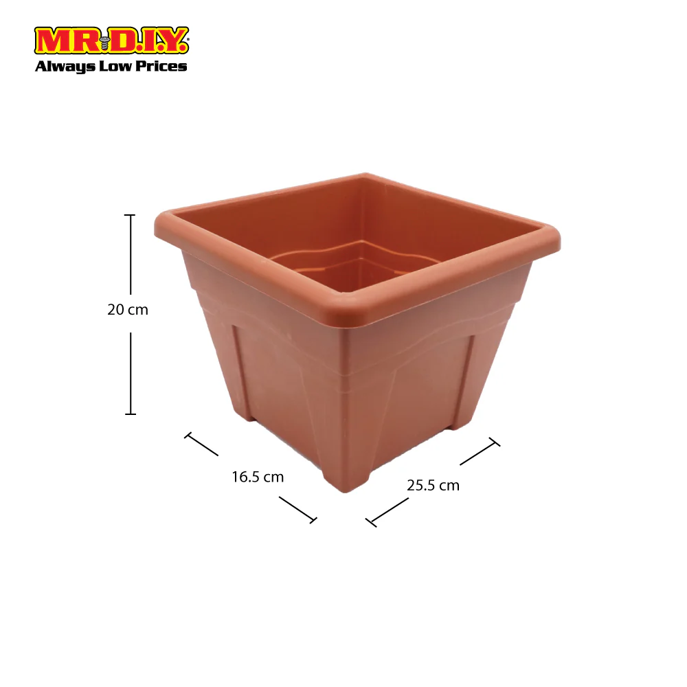 EEJIA Plastic Square Flower Pot (25.5cm) - Image 4