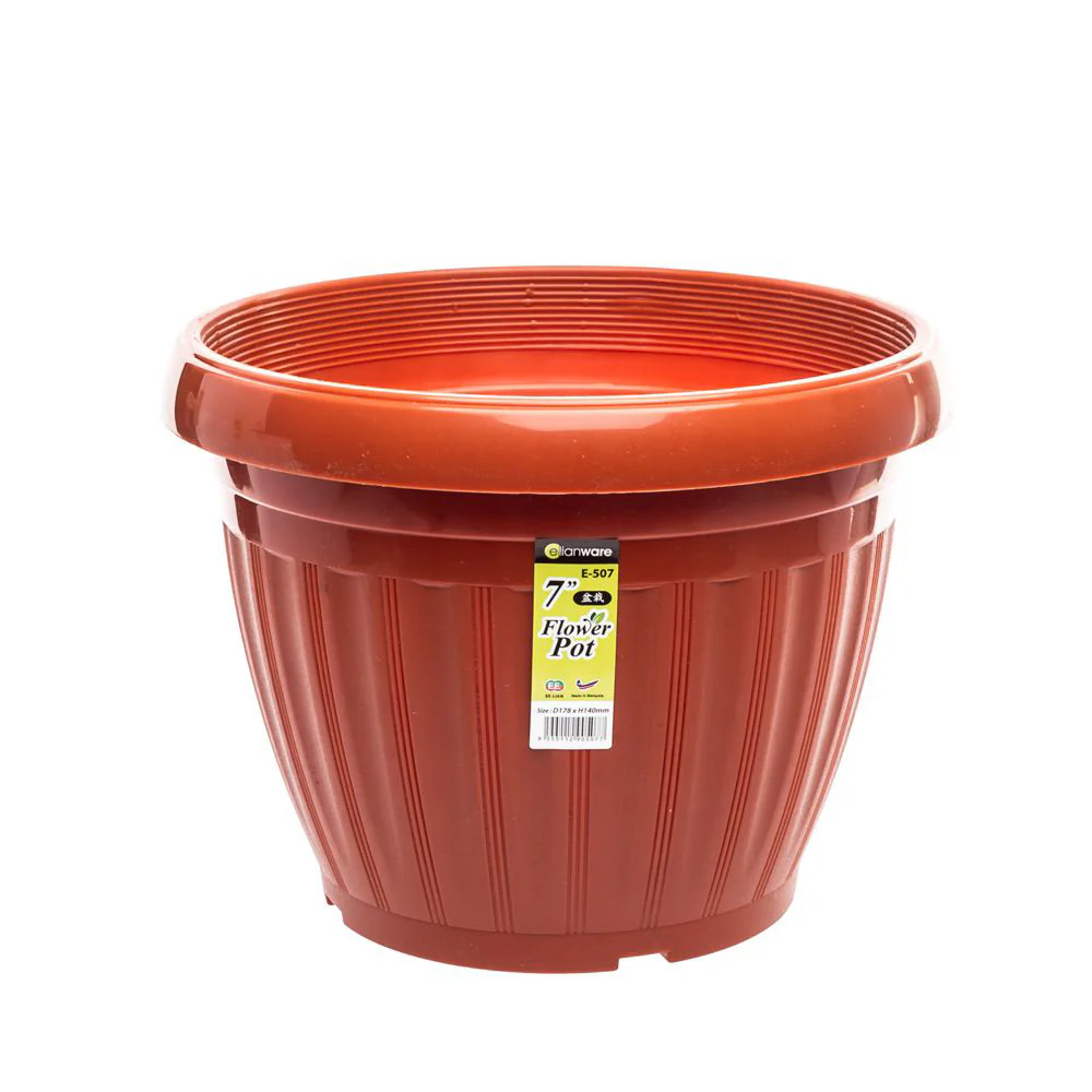 ELIANWARE Plastic Flower Pot 7" - Image 3