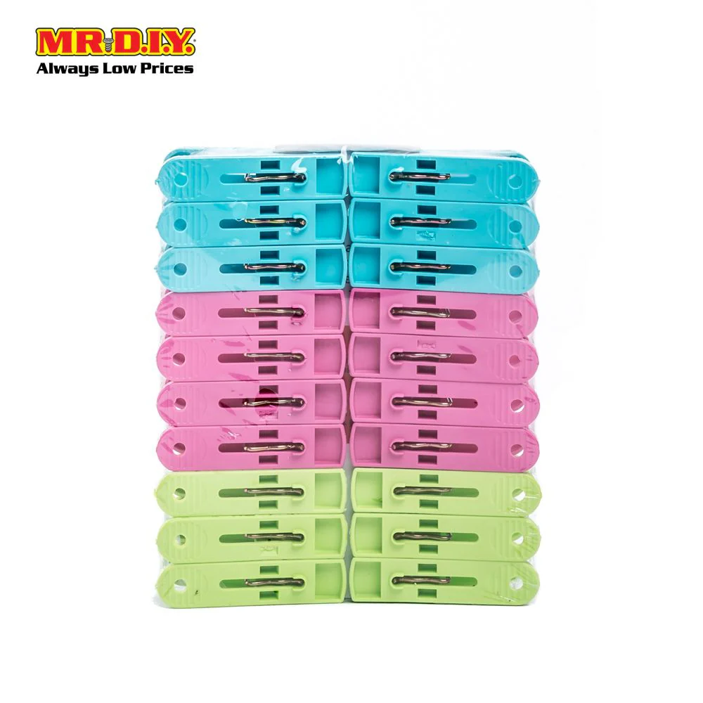 ELIANWARE Multi-Colour Plastic Clothes Pegs (20pcs) - Image 2