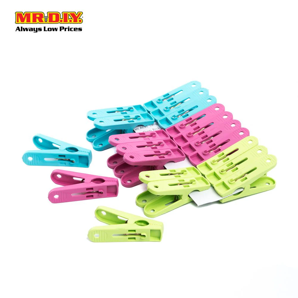 ELIANWARE Multi-Colour Plastic Clothes Pegs (20pcs) - Image 5