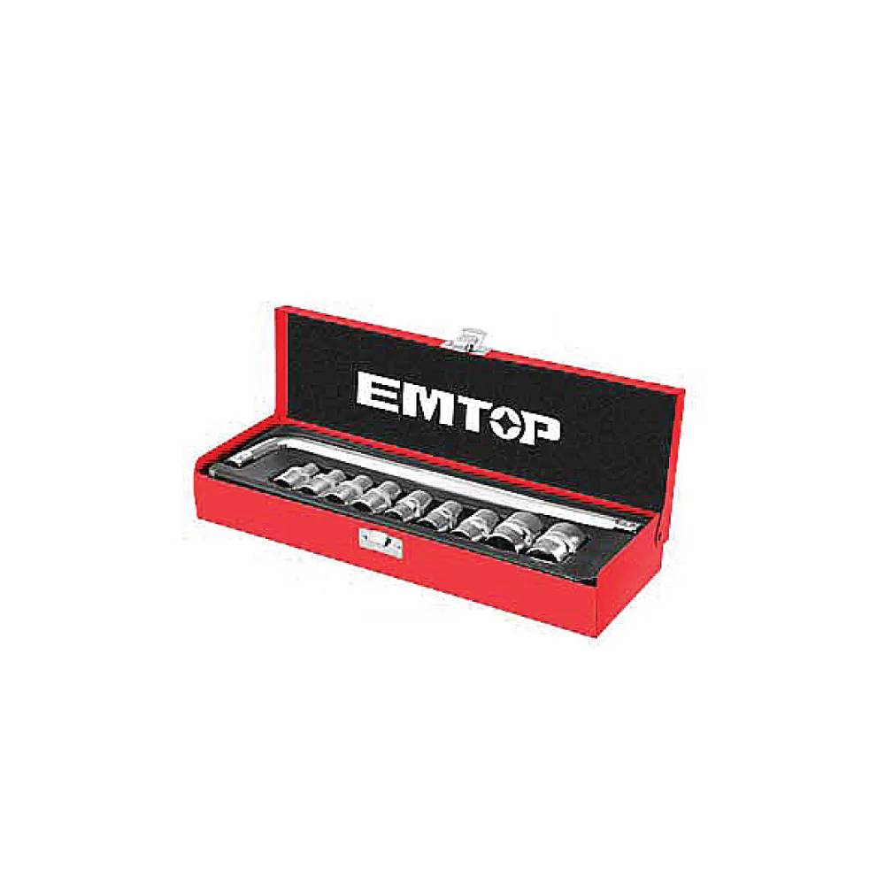 [PRE-ORDER] EMTOP 10 Pcs 1/2" Socket Set ESKT12104 - Image 2