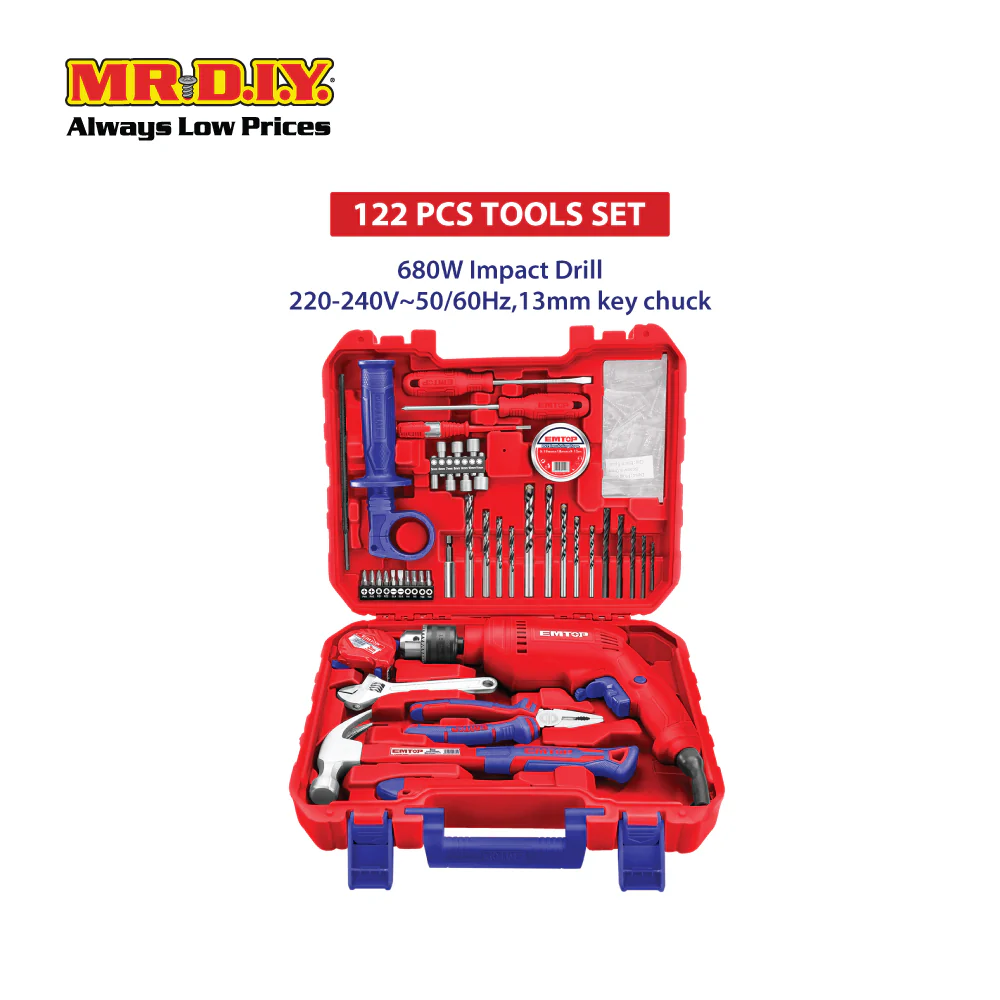 EMTOP 122 Pcs Tools Set EEDK12201-3 - Image 3