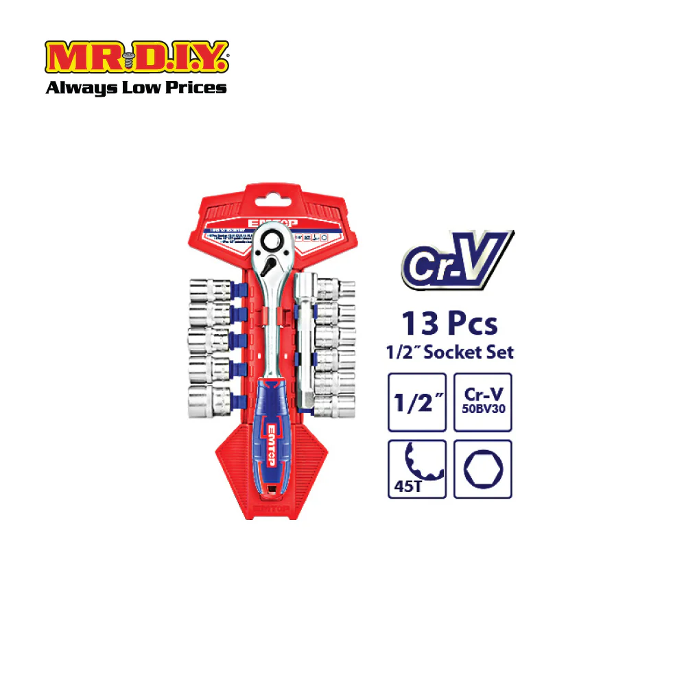 [PRE-ORDER] EMTOP 13 Pcs 1/2? Socket Set ESKT12131 - Image 2