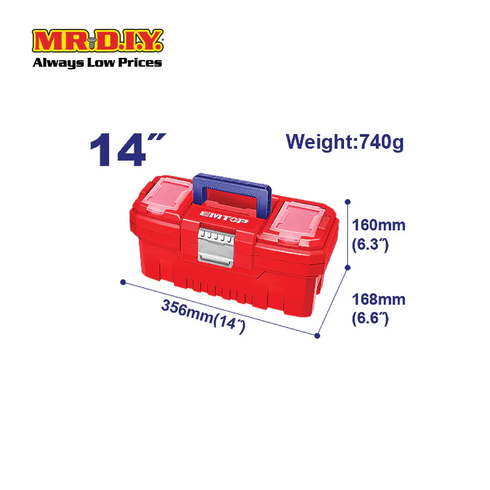 [PRE-ORDER] EMTOP 14" Plastic Tool Box EPBX1402 - Image 3