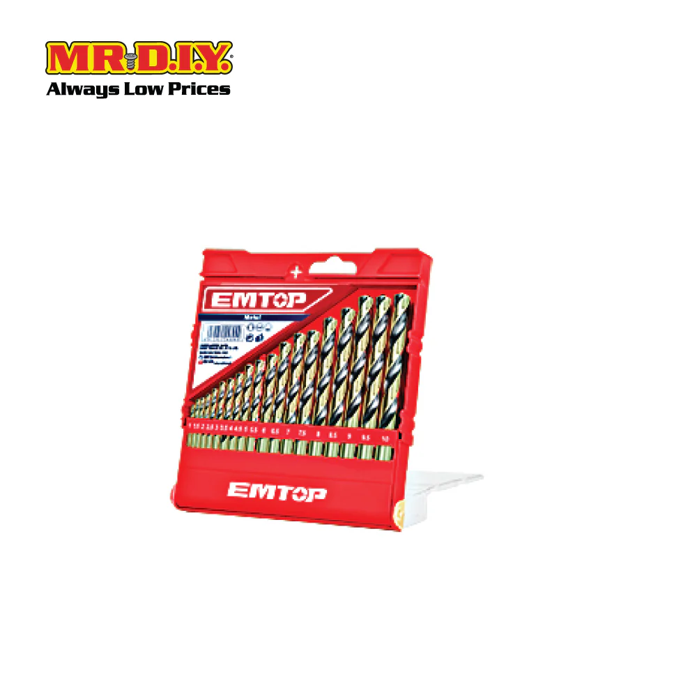 EMTOP 19 Pcs Hss Twist Drill Bits Set ETDBB11196 - Image 3