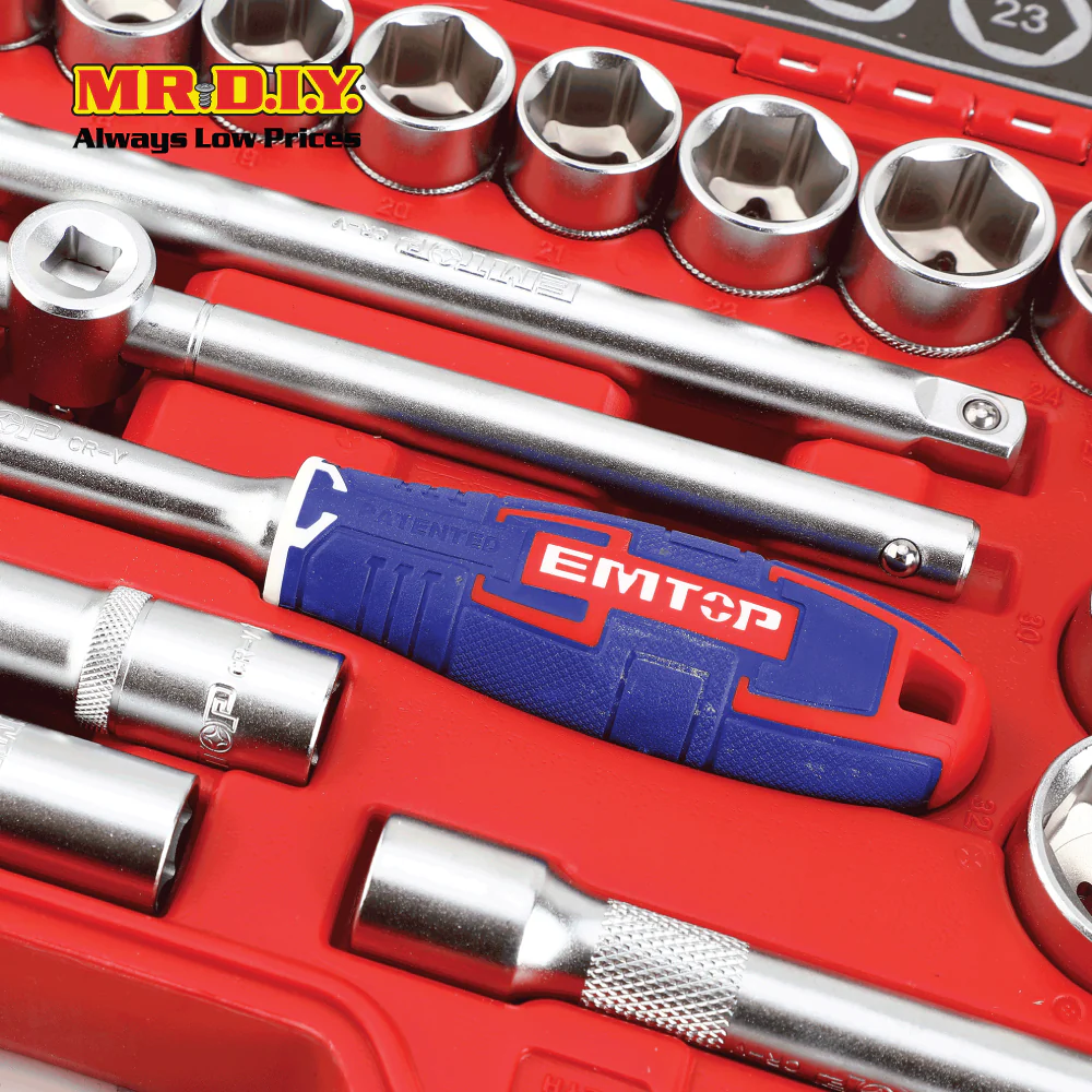 EMTOP 28 Pcs 1/2″ socket set  - ESKT12281 - Image 3