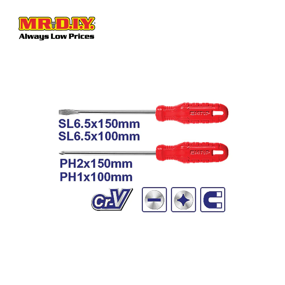 [PRE-ORDER] EMTOP 4 Pcs Screwdriver Set ESST0401 - Image 3