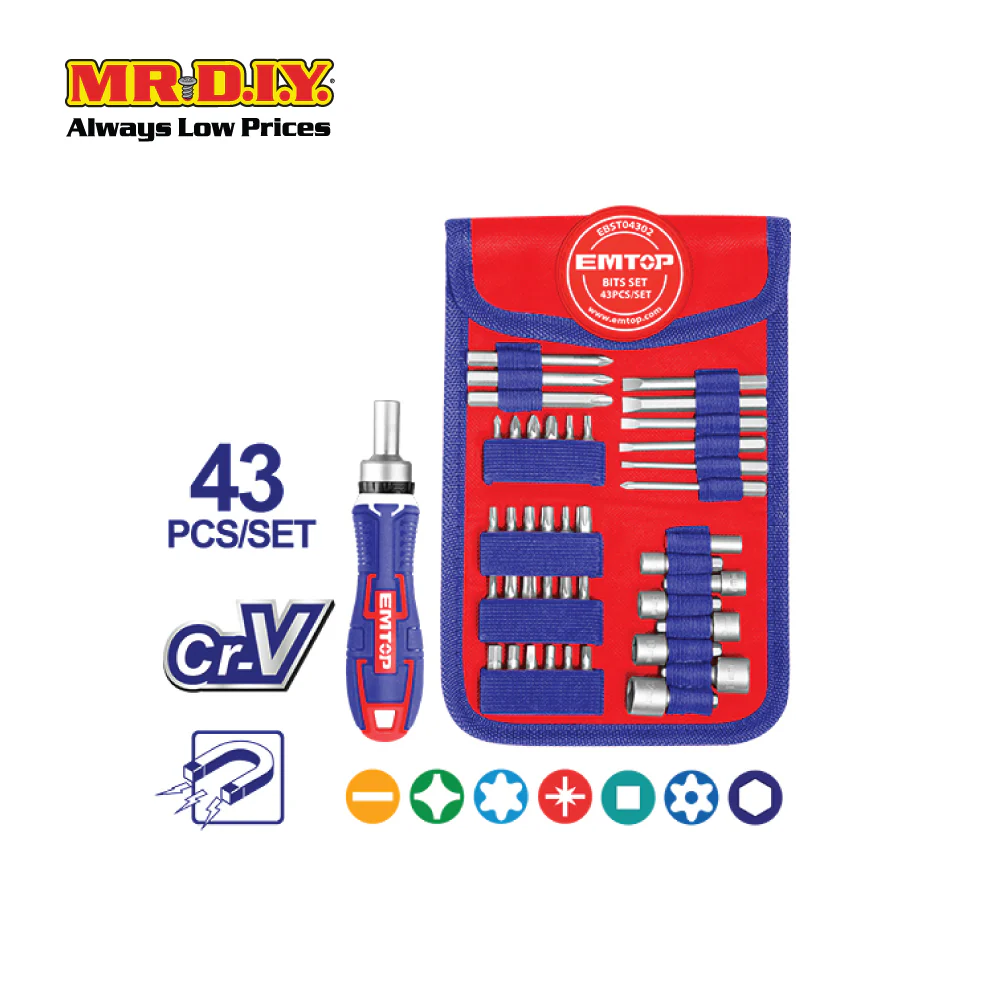 EMTOP 43 pcs Screwdriver Bit Set EBST04302 - Image 3