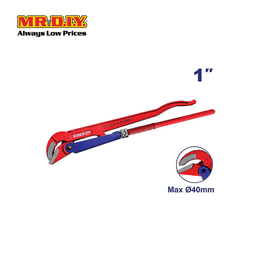 [PRE-ORDER] EMTOP 45° Heavy Duty Swedish Pipe Wrench EPW3101 - Image 3
