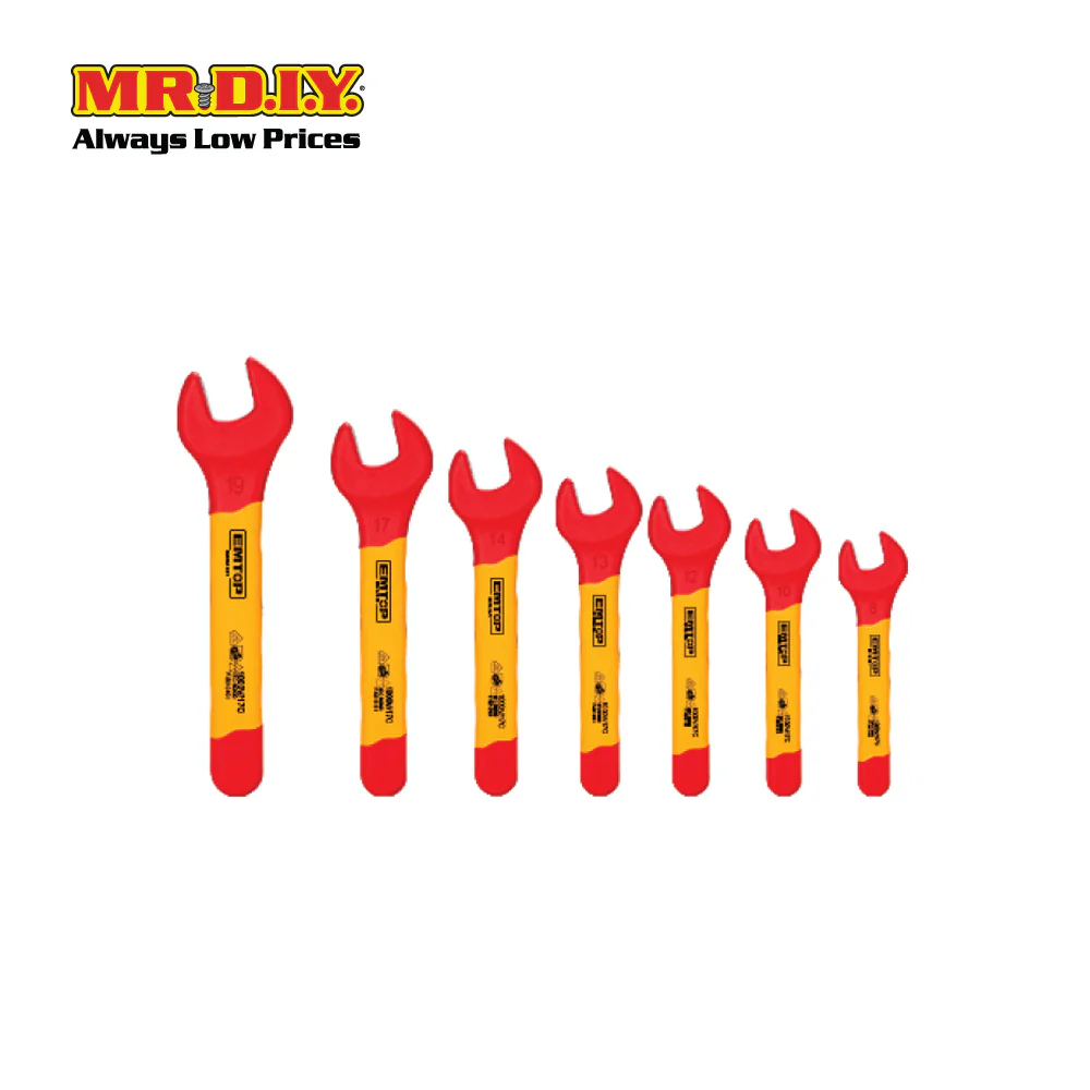[PRE-ORDER] EMTOP 7 Pcs Insulated Open End Spanners Set EKISPA0701 - Image 3