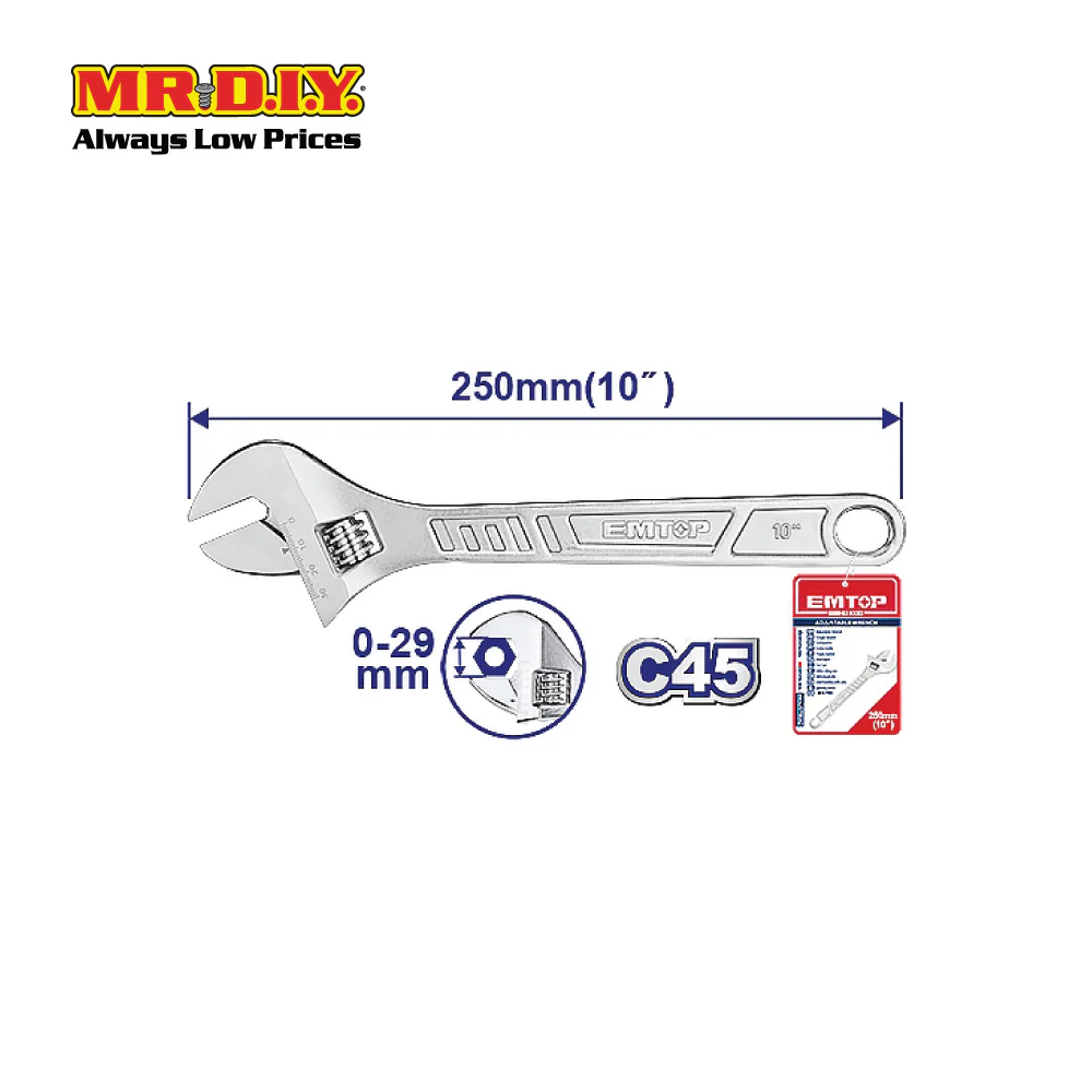 [PRE-ORDER] EMTOP Adjustable Wrench EAWH131022 - Image 3