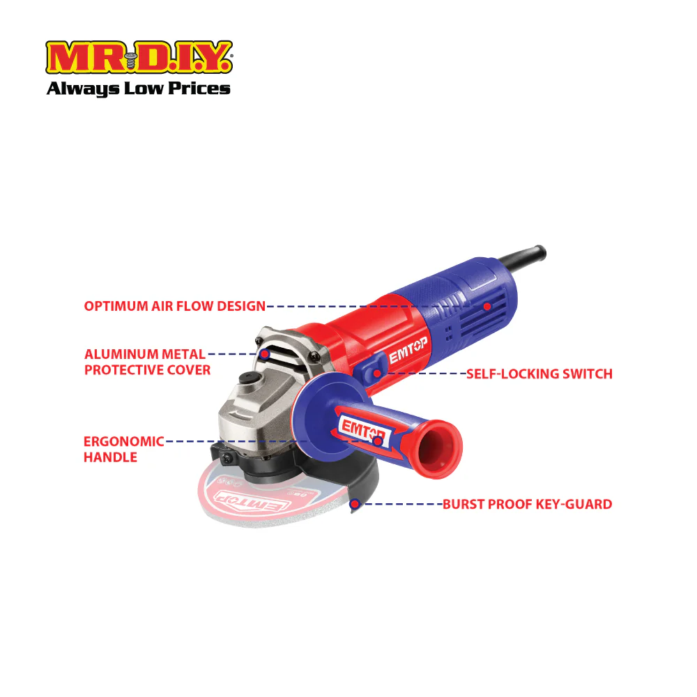 EMTOP Angle Grinder EAGR07541-3 - Image 6
