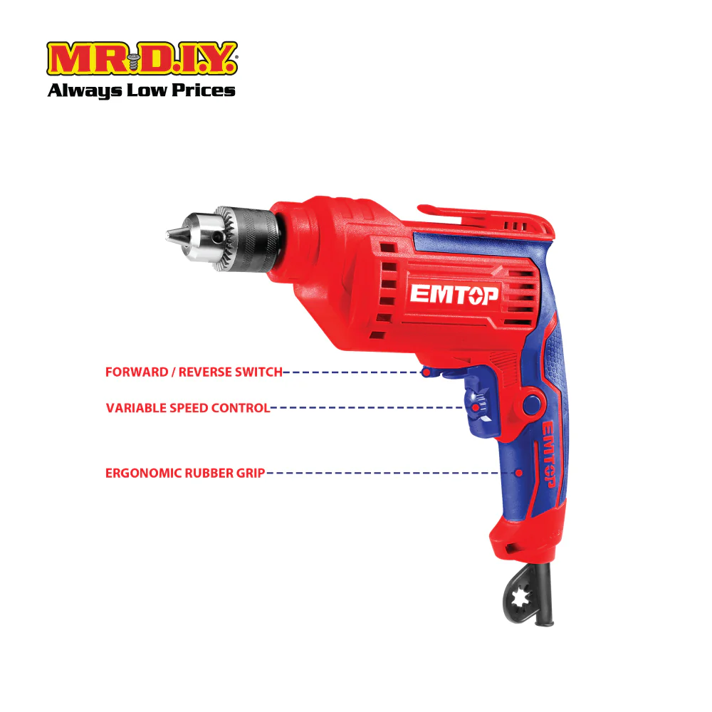 EMTOP Electric Drill EEDL501-3 - Image 3