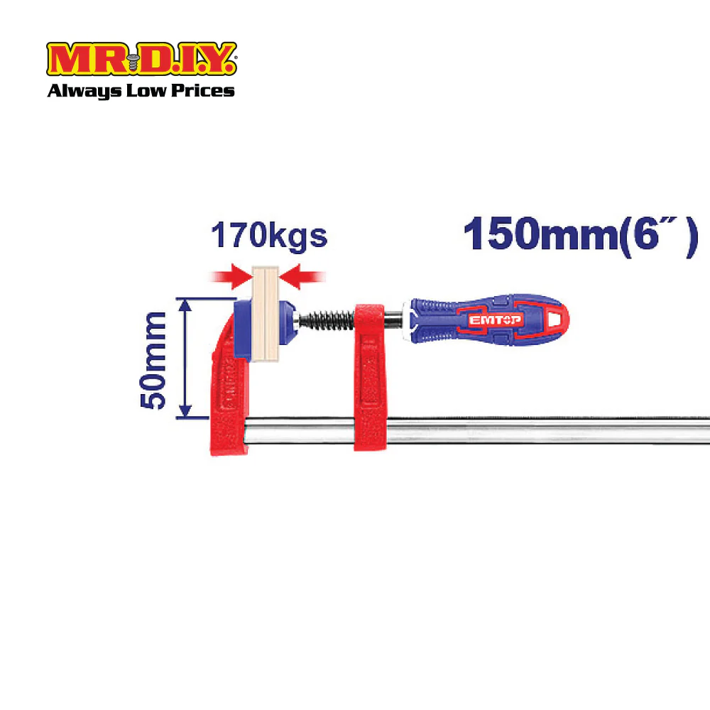 [PRE-ORDER] EMTOP F Clamp With Plastic Handle ECLPF05101 - Image 3