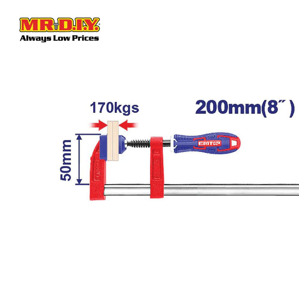 [PRE-ORDER] EMTOP F Clamp With Plastic Handle ECLPF05201 - Image 3